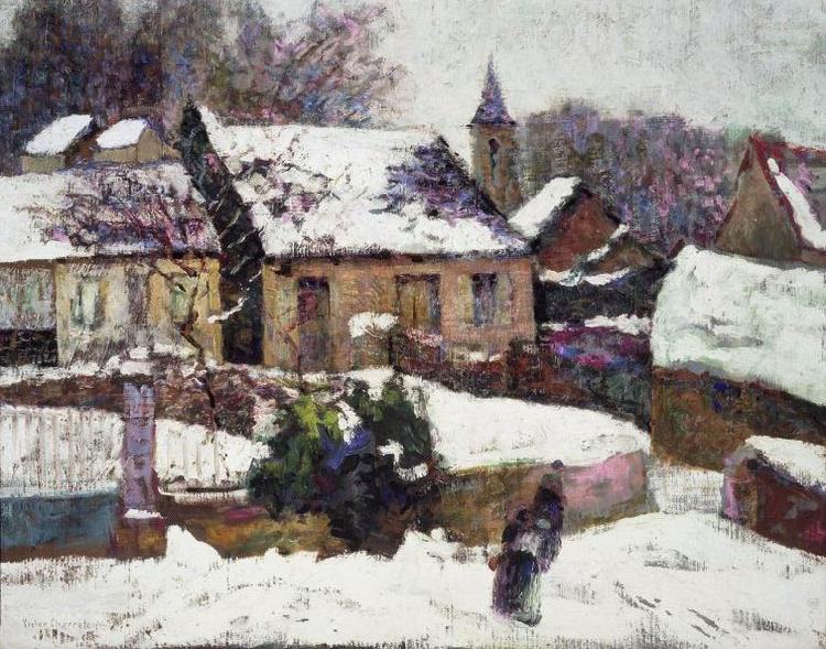unknow artist Wet Snow, Auvergne oil painting image